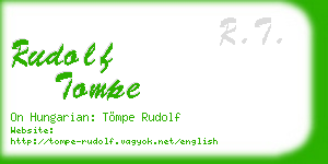 rudolf tompe business card